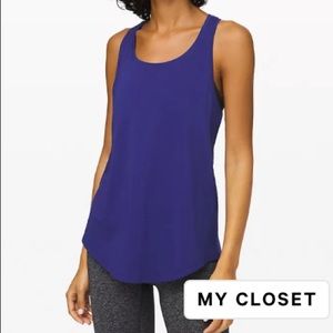 Lululemon Love Tank Pleated Larkspur